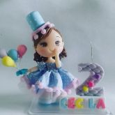 Topo de bolo terma circo rosa